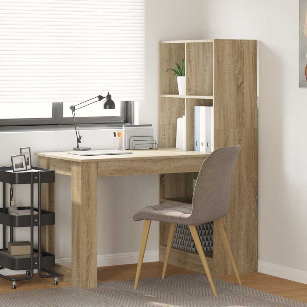 vidaXL Γραφείο Δρύς Sonoma Επεξεργασμένο Ξύλο 122 x 67 x 145 εκ.