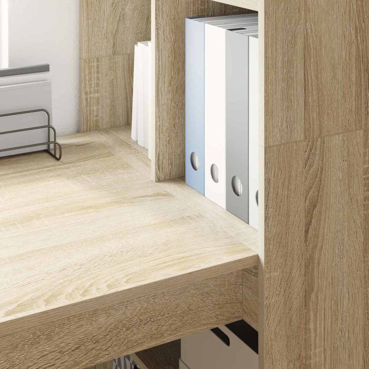 vidaXL Γραφείο Δρύς Sonoma Επεξεργασμένο Ξύλο 122 x 67 x 145 εκ.
