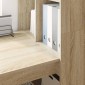 vidaXL Γραφείο Δρύς Sonoma Επεξεργασμένο Ξύλο 122 x 67 x 145 εκ.