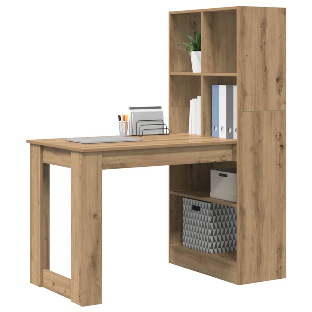 vidaXL Γραφείο Artisan Oak Επεξεργασμένο Ξύλο 122 x 67 x 145 εκ.
