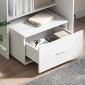 vidaXL Γραφείο Λευκό Επεξεργασμένο Ξύλο 131,5 x 50 x 106,5 εκ.