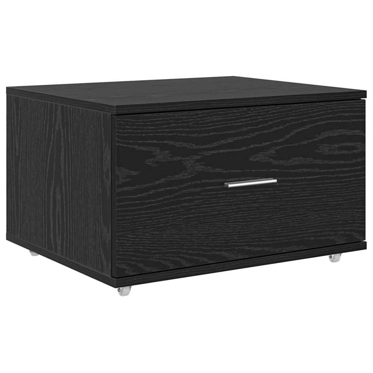 vidaXL Γραφείο Μαύρη Οξυά Επεξεργασμένο Ξύλο 131,5 x 50 x 106,5 εκ.