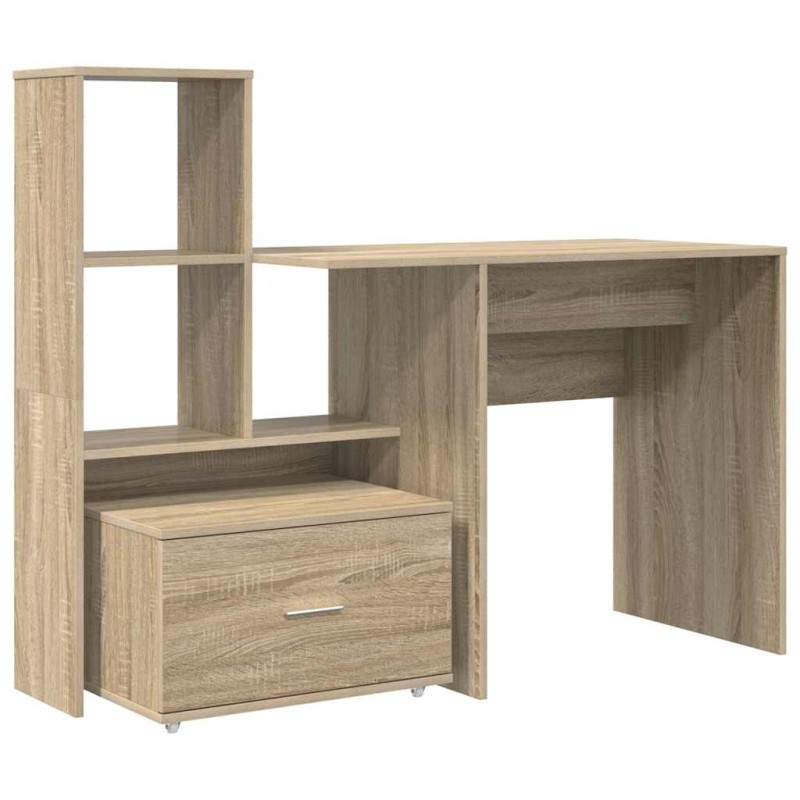 vidaXL Γραφείο Δρύς Sonoma Επεξεργασμένο Ξύλο 131,5 x 50 x 106,5 εκ.