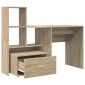 vidaXL Γραφείο Δρύς Sonoma Επεξεργασμένο Ξύλο 131,5 x 50 x 106,5 εκ.