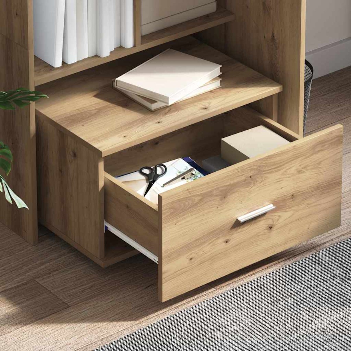 vidaXL Γραφείο Artisan Oak Επεξεργασμένο Ξύλο 131,5 x 50 x 106,5 εκ.