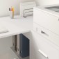 vidaXL Γωνιακό γραφείο με συρτάρι με ράφι Λευκό 102 x 88 x 75 εκ