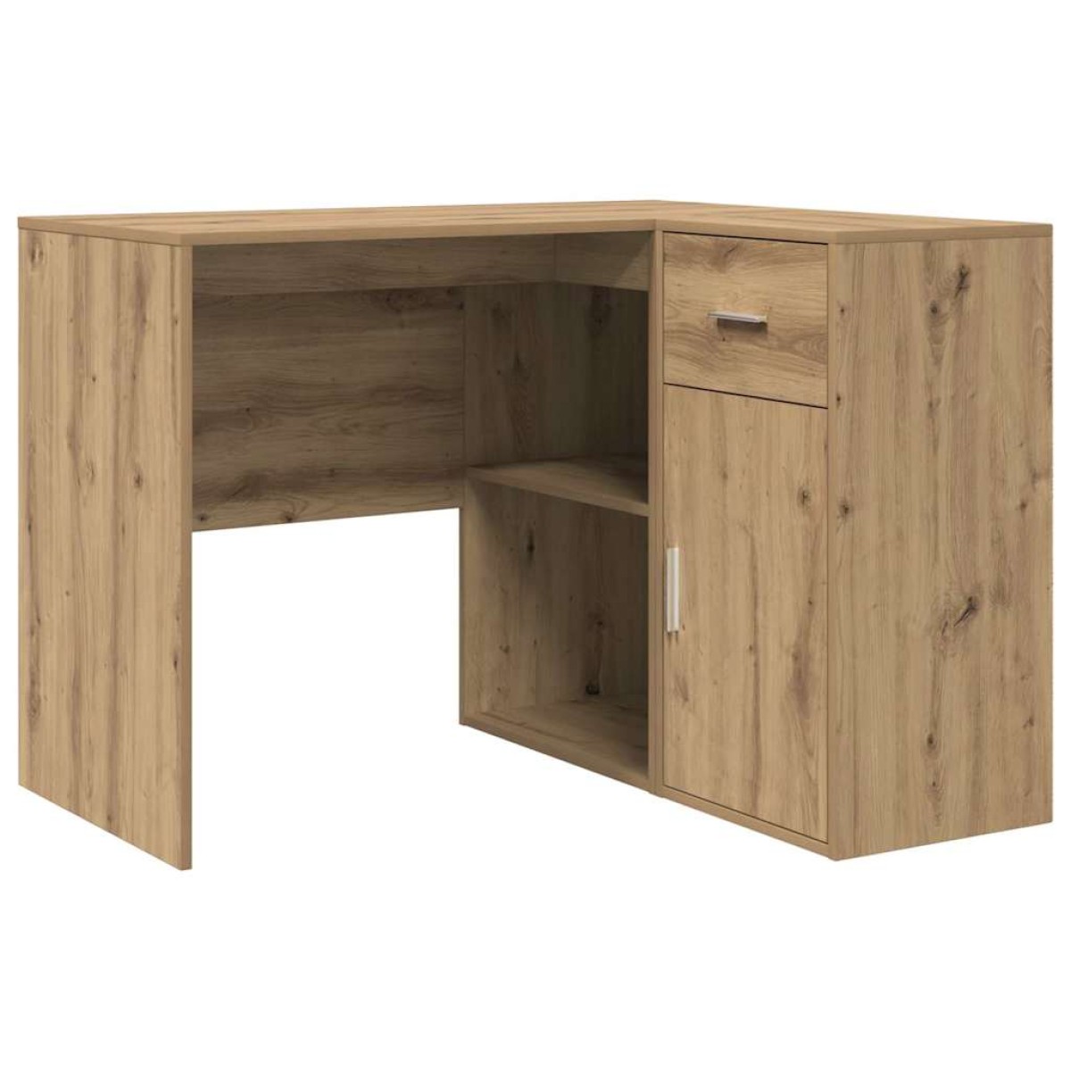 vidaXL Γωνιακό γραφείο με συρτάρι με ράφι Artisan Oak 102 x 88 x 75 εκ