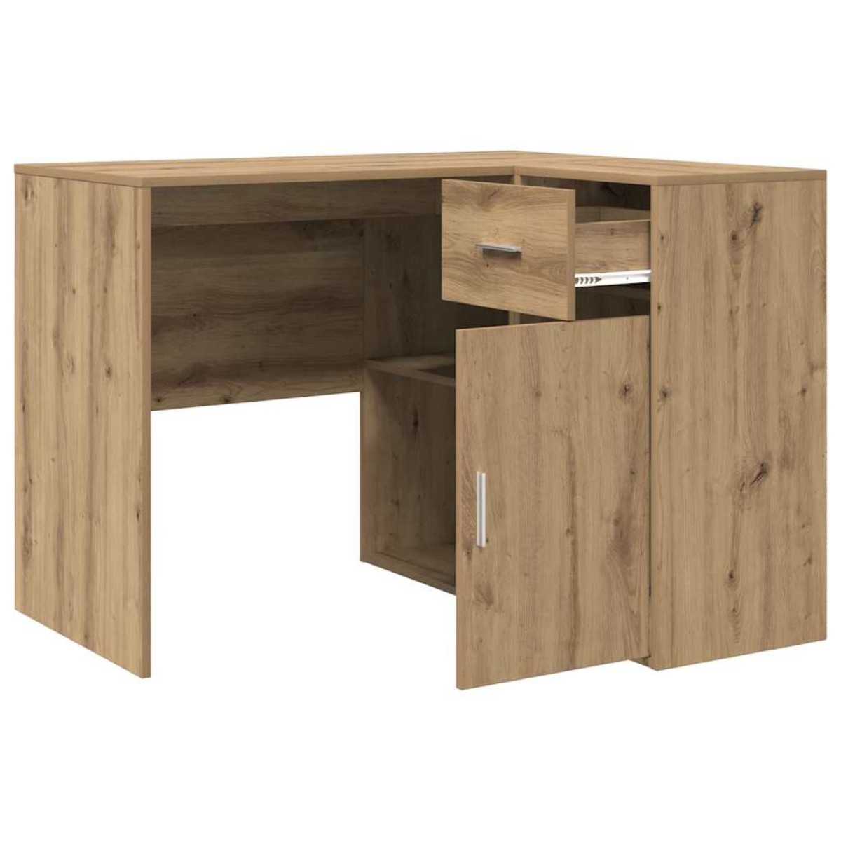 vidaXL Γωνιακό γραφείο με συρτάρι με ράφι Artisan Oak 102 x 88 x 75 εκ