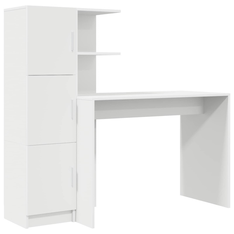 vidaXL Γραφείο Λευκό 133.5 x 50 x 124 εκ. 2 τμχ.