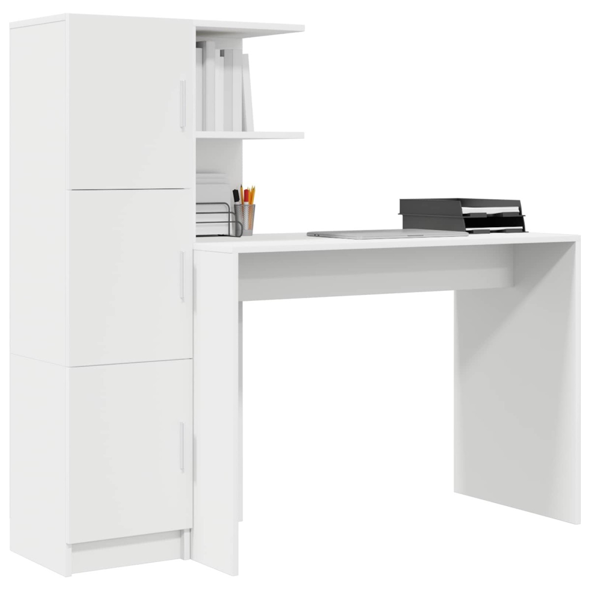vidaXL Γραφείο Λευκό 133.5 x 50 x 124 εκ. 2 τμχ.
