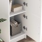 vidaXL Γραφείο Λευκό 133.5 x 50 x 124 εκ. 2 τμχ.