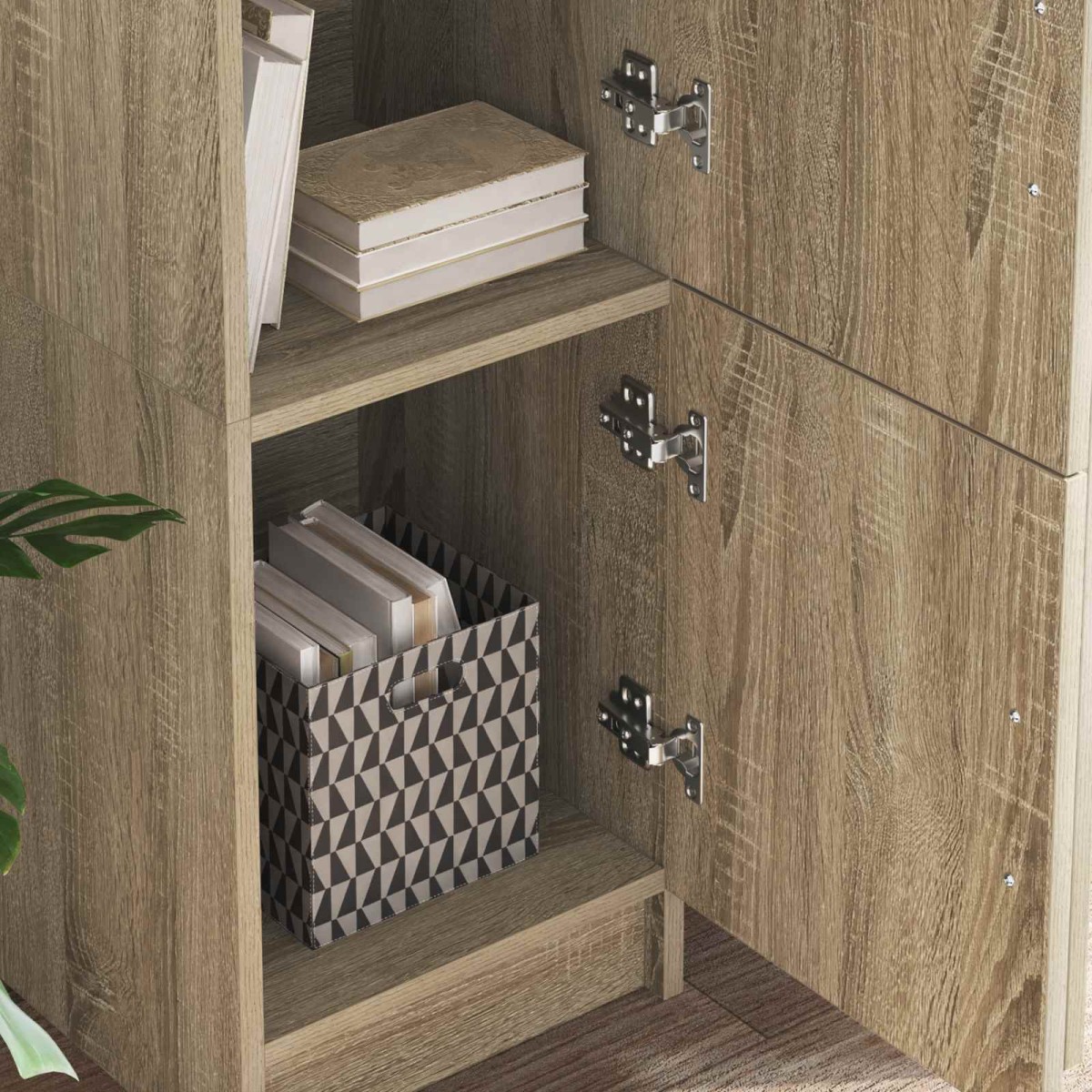 vidaXL Γραφείο Δρύς Sonoma 133.5 x 50 x 124 εκ. 2 τμχ.