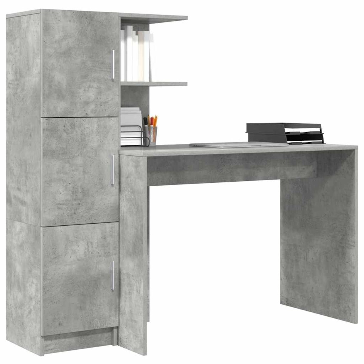 vidaXL Γραφείο Σκυρόδεμα Γκρι 133.5 x 50 x 124 εκ. 2 τμχ.