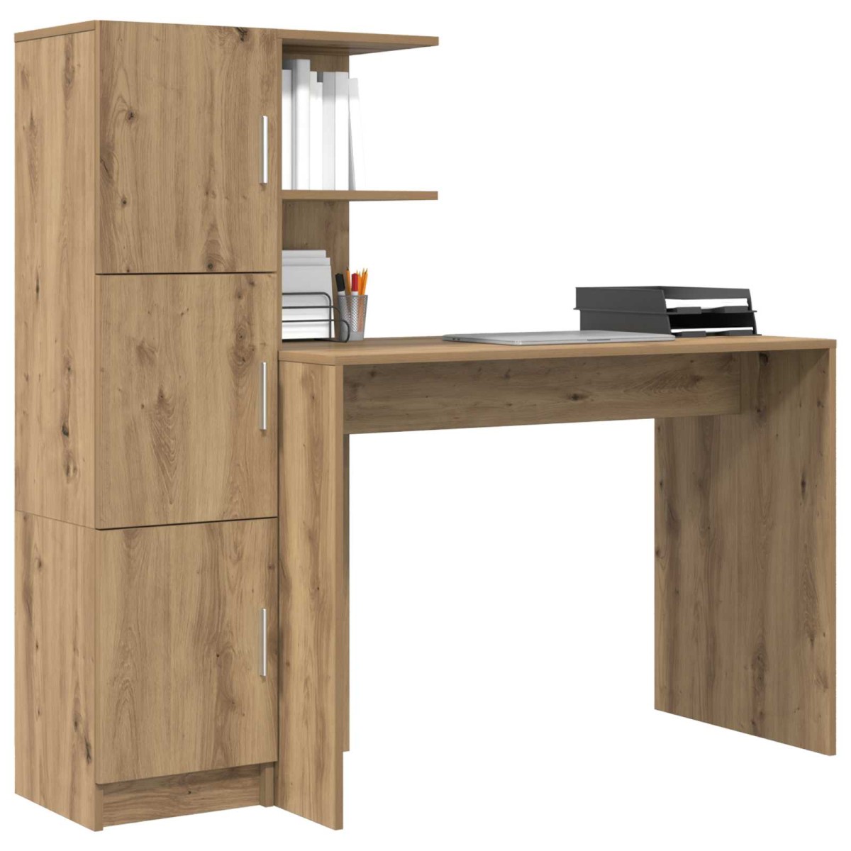 vidaXL Γραφείο Artisan Oak 133.5 x 50 x 124 εκ. 2 τμχ.
