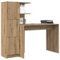 vidaXL Γραφείο Artisan Oak 133.5 x 50 x 124 εκ. 2 τμχ.