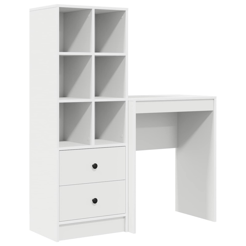 vidaXL Γραφείο Λευκό 105,5 x 34 x 127 εκ 2 τμχ.