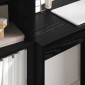 vidaXL Γραφείο Μαύρη Οξυά 105,5 x 34 x 127 εκ 2 τμχ.