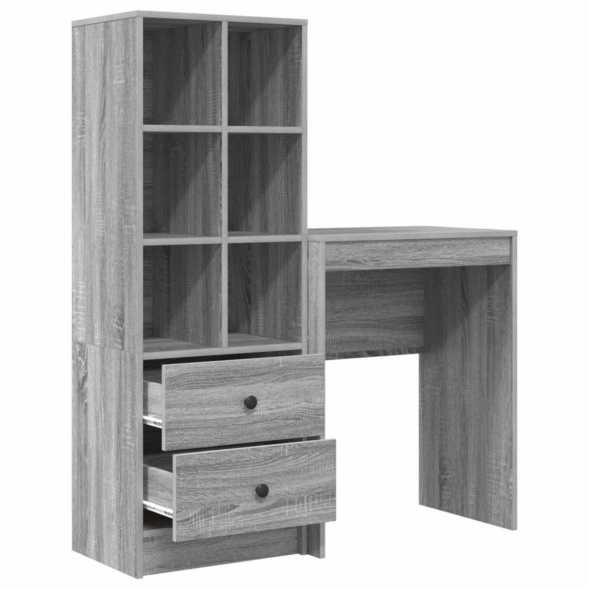 vidaXL Γραφείο Γκρίζο Σονομα 105,5 x 34 x 127 εκ 2 τμχ.