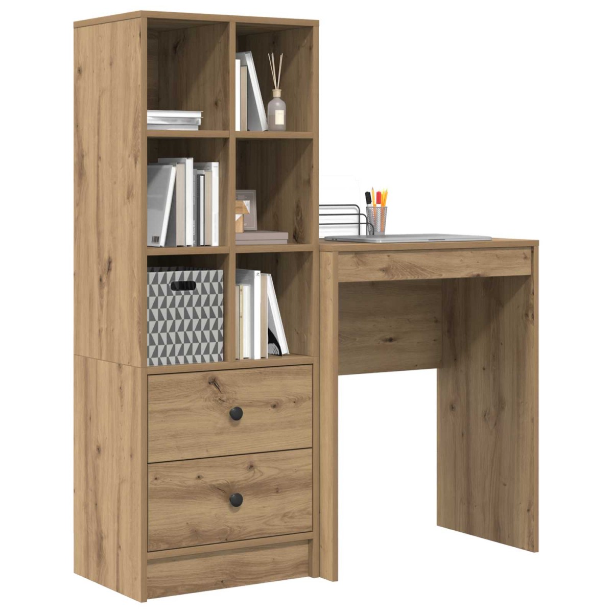 vidaXL Γραφείο Artisan Oak 105,5 x 34 x 127 εκ 2 τμχ.