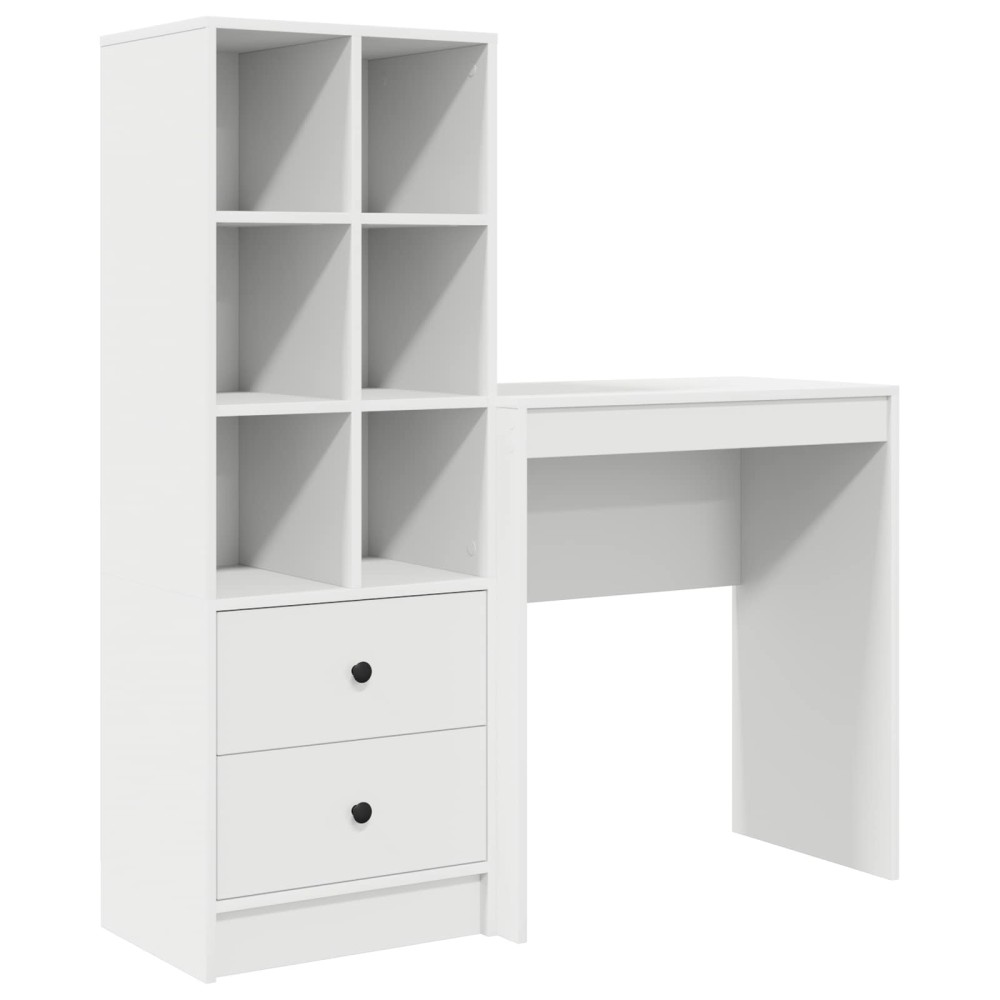 vidaXL Γραφείο Λευκό 115,5 x 40 x 127 εκ 2 τμχ.