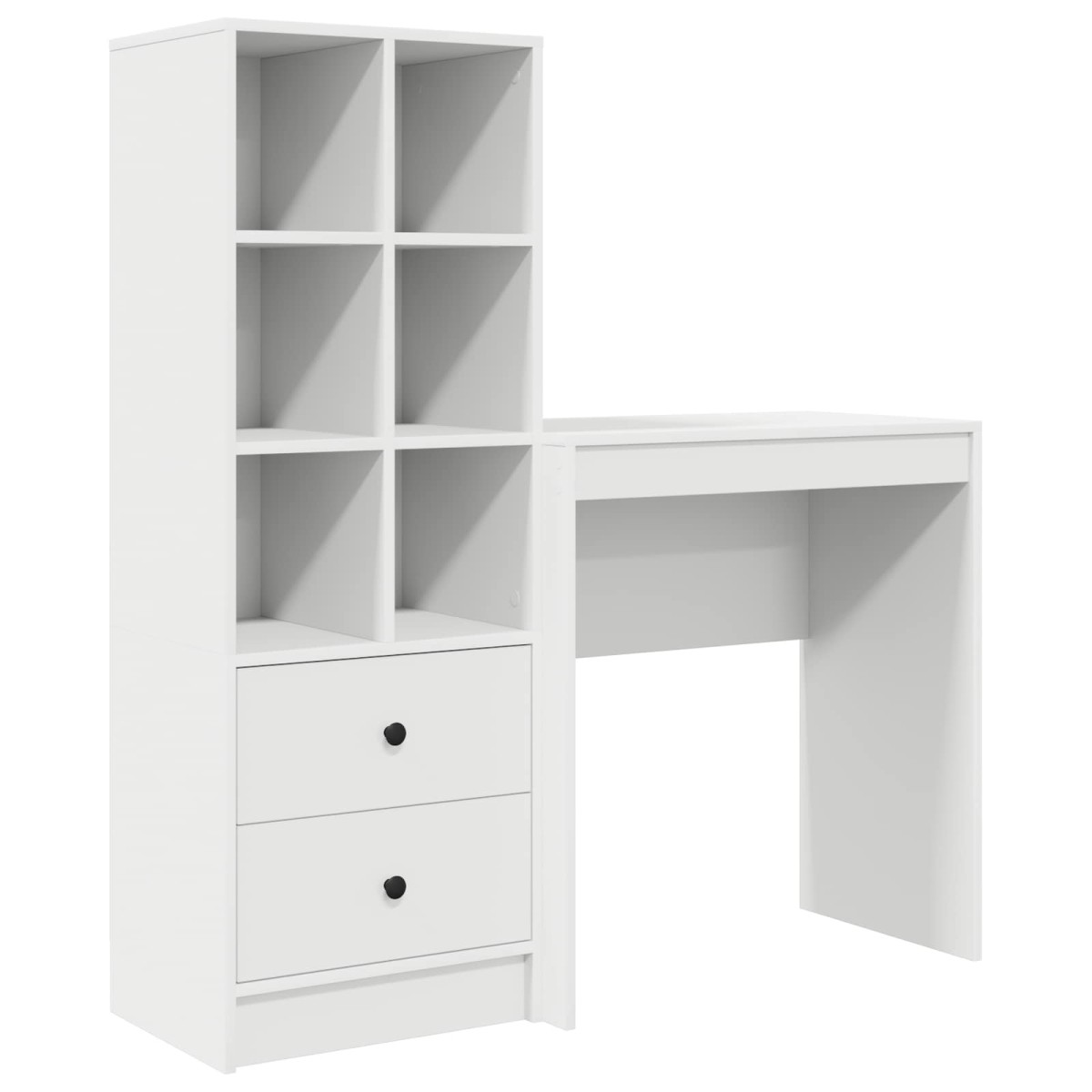 vidaXL Γραφείο Λευκό 115,5 x 40 x 127 εκ 2 τμχ.