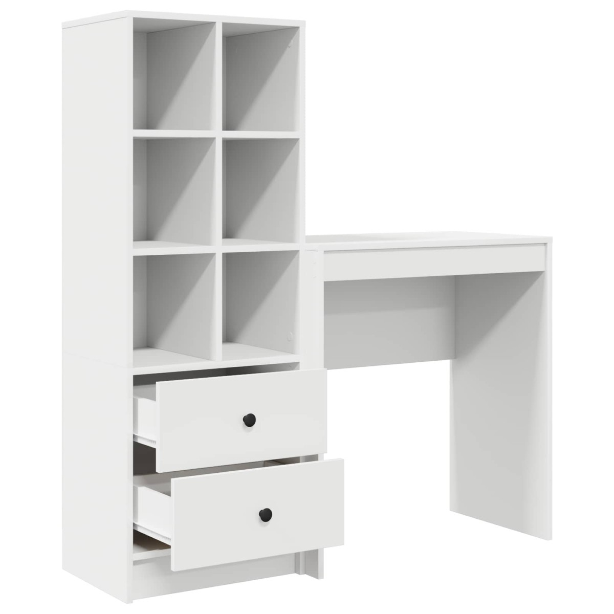 vidaXL Γραφείο Λευκό 115,5 x 40 x 127 εκ 2 τμχ.