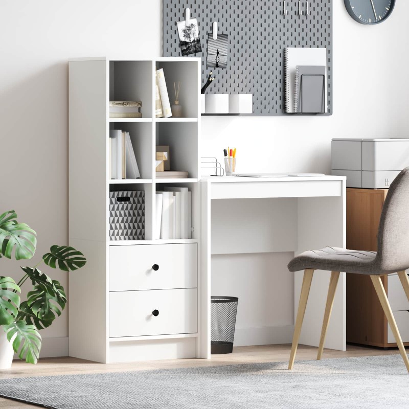 vidaXL Γραφείο Λευκό 115,5 x 40 x 127 εκ 2 τμχ.