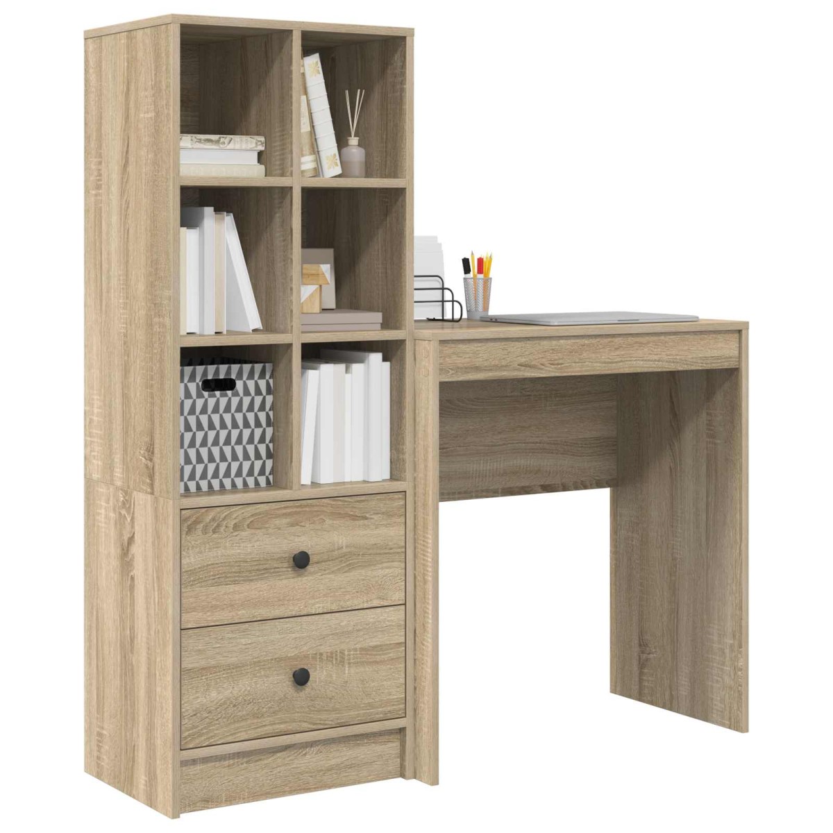 vidaXL Γραφείο Δρύς Sonoma 115,5 x 40 x 127 εκ 2 τμχ.