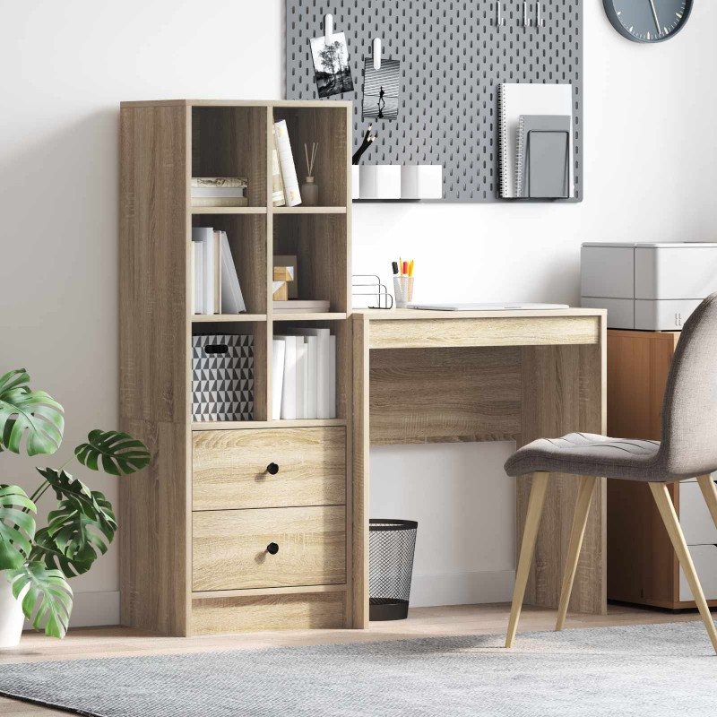 vidaXL Γραφείο Δρύς Sonoma 115,5 x 40 x 127 εκ 2 τμχ.