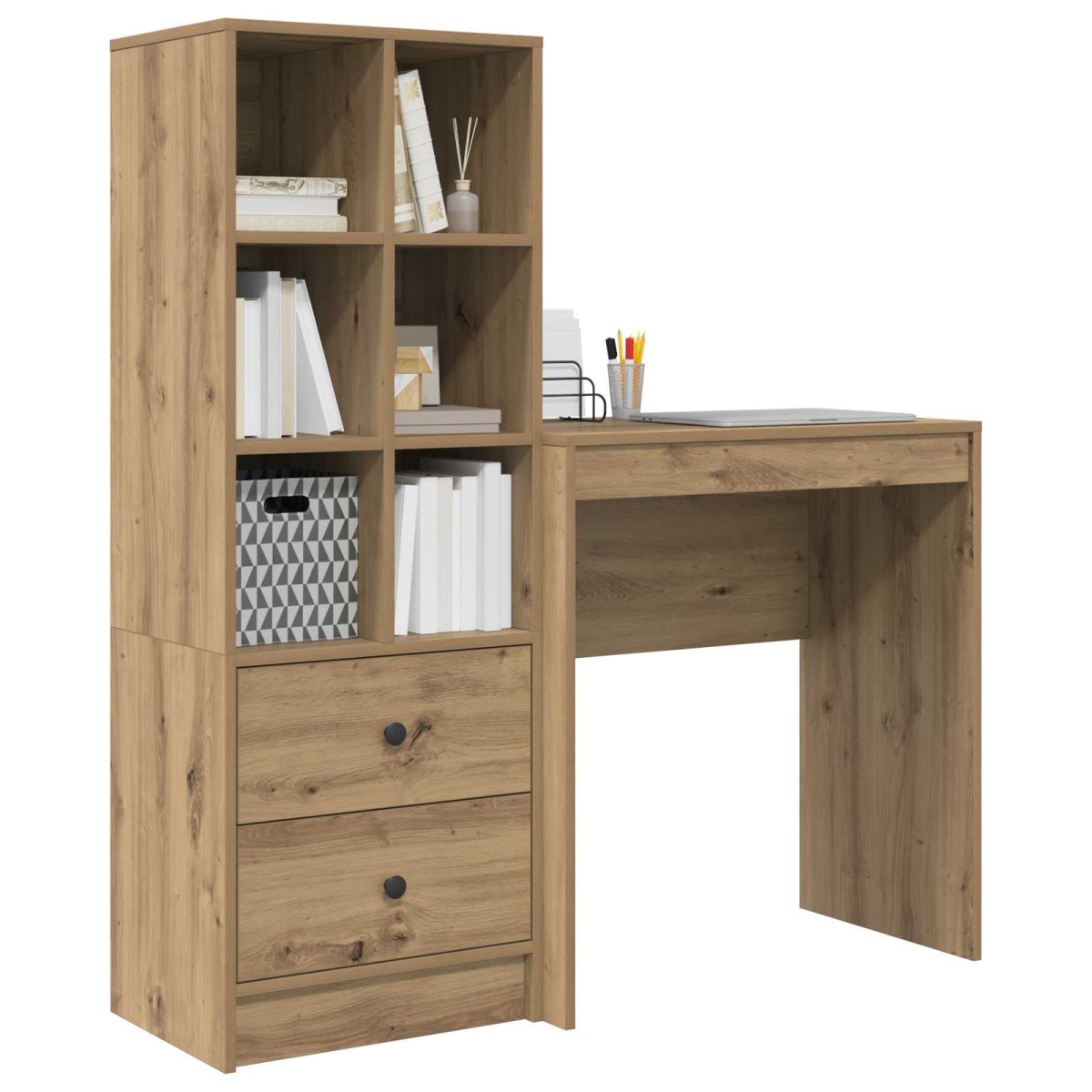 vidaXL Γραφείο Artisan Oak 115,5 x 40 x 127 εκ 2 τμχ.