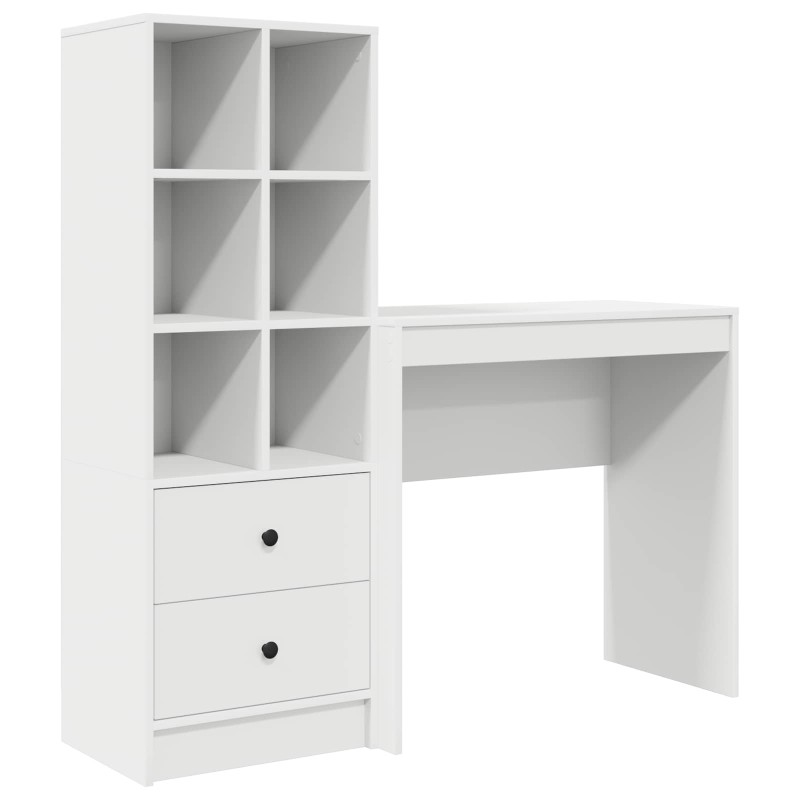 vidaXL Γραφείο Λευκό 125,5 x 40 x 127 εκ 2 τμχ.
