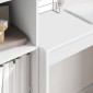 vidaXL Γραφείο Λευκό 125,5 x 40 x 127 εκ 2 τμχ.