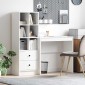 vidaXL Γραφείο Λευκό 125,5 x 40 x 127 εκ 2 τμχ.