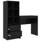 vidaXL Γραφείο Μαύρη Οξυά 125,5 x 40 x 127 εκ 2 τμχ.