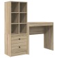 vidaXL Γραφείο Δρύς Sonoma 125,5 x 40 x 127 εκ 2 τμχ.