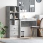 vidaXL Γραφείο Σκυρόδεμα Γκρι 125,5 x 40 x 127 εκ 2 τμχ.