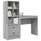 vidaXL Γραφείο Γκρίζο Σονομα 125,5 x 40 x 127 εκ 2 τμχ.