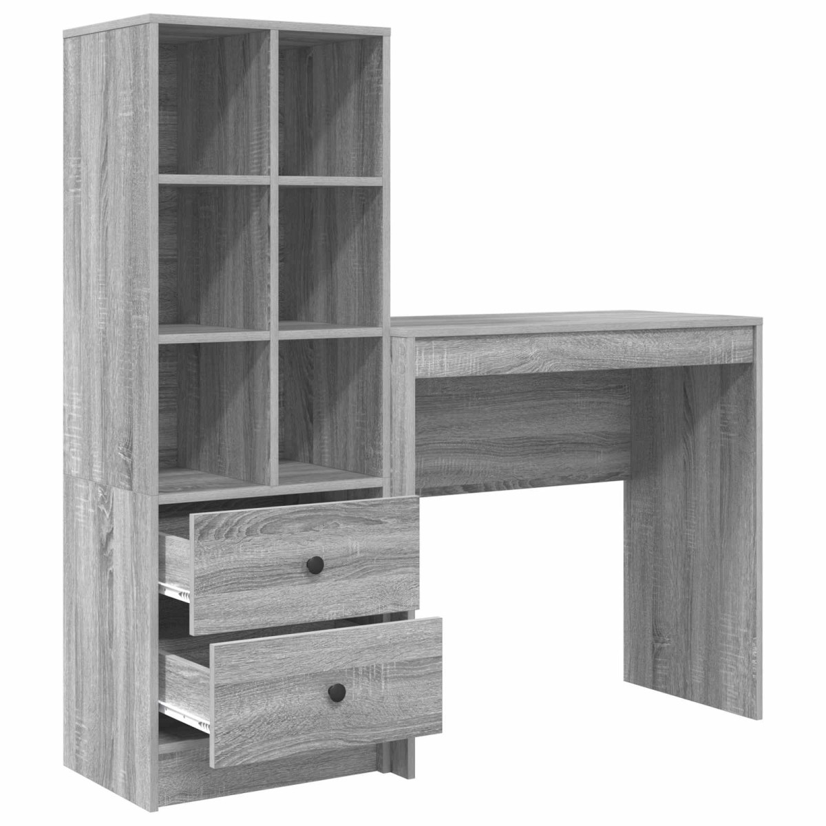 vidaXL Γραφείο Γκρίζο Σονομα 125,5 x 40 x 127 εκ 2 τμχ.
