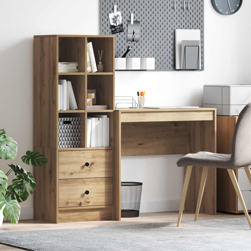 vidaXL Γραφείο Artisan Oak 125,5 x 40 x 127 εκ 2 τμχ.