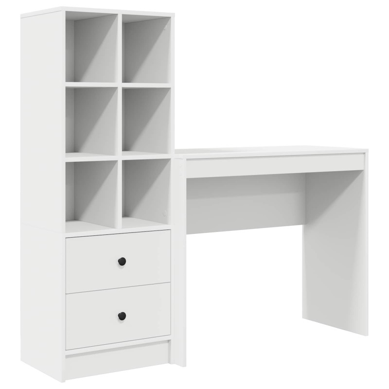 vidaXL Γραφείο Λευκό 135,5 x 40 x 127 εκ 2 τμχ.