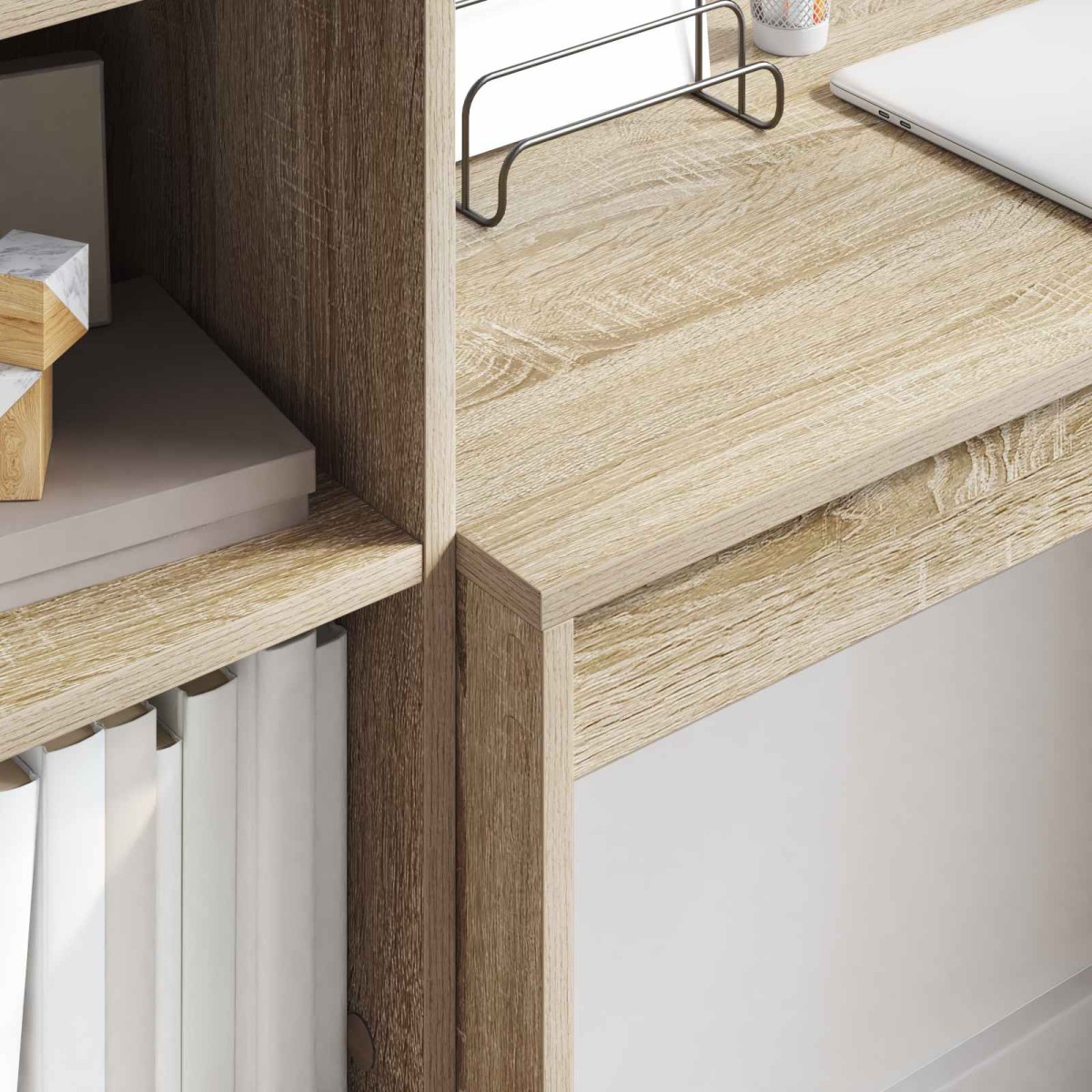 vidaXL Γραφείο Δρύς Sonoma 135,5 x 40 x 127 εκ 2 τμχ.