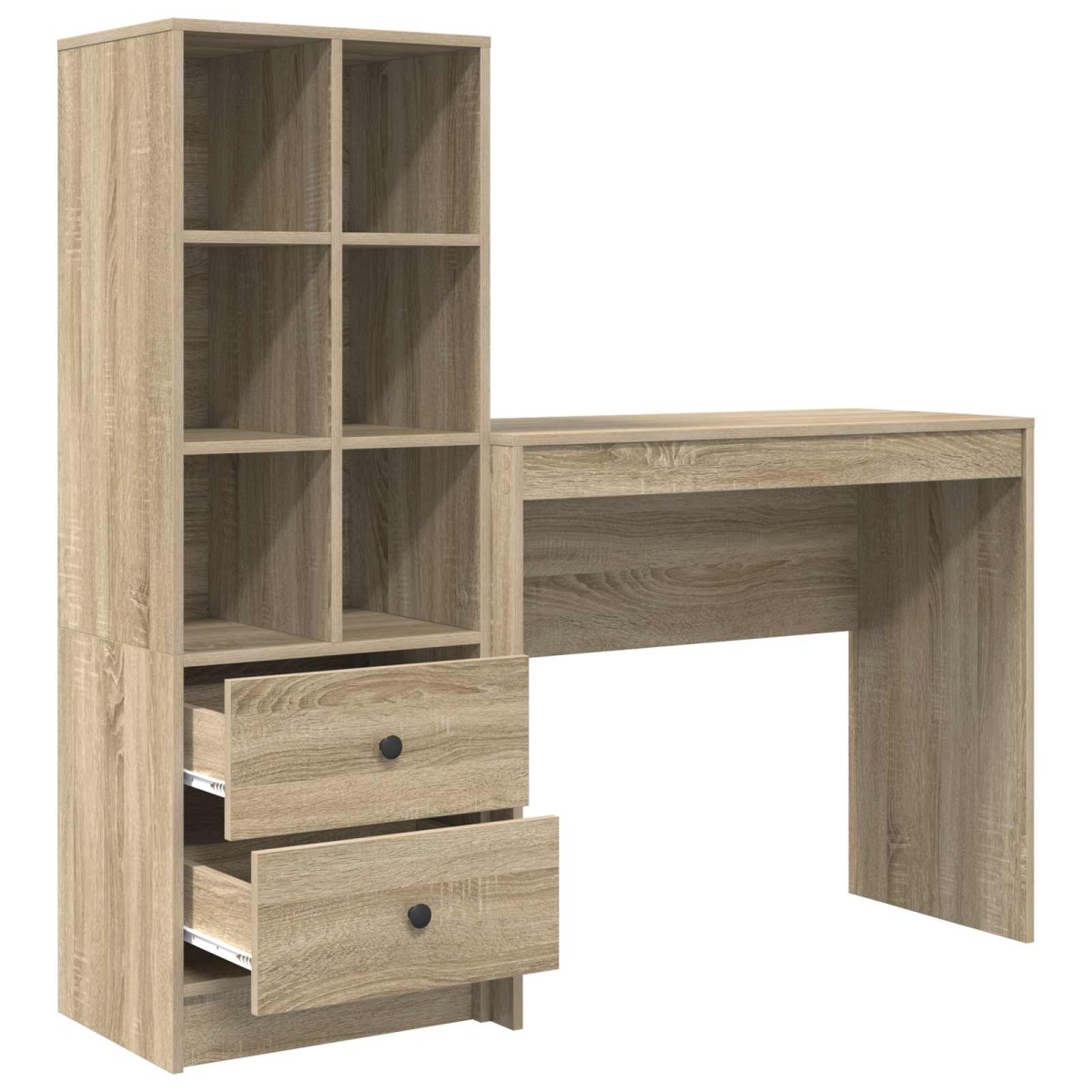 vidaXL Γραφείο Δρύς Sonoma 135,5 x 40 x 127 εκ 2 τμχ.