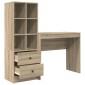 vidaXL Γραφείο Δρύς Sonoma 135,5 x 40 x 127 εκ 2 τμχ.