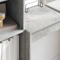 vidaXL Γραφείο Σκυρόδεμα Γκρι 135,5 x 40 x 127 εκ 2 τμχ.