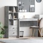 vidaXL Γραφείο Σκυρόδεμα Γκρι 135,5 x 40 x 127 εκ 2 τμχ.