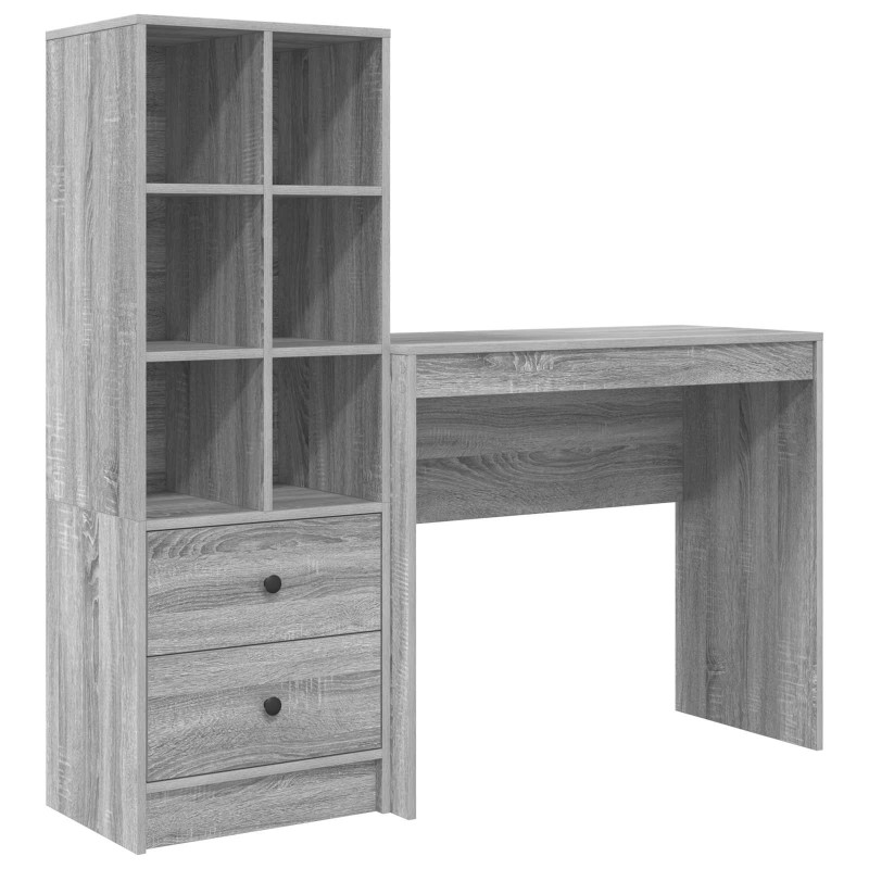 vidaXL Γραφείο Γκρίζο Σονομα 135,5 x 40 x 127 εκ 2 τμχ.