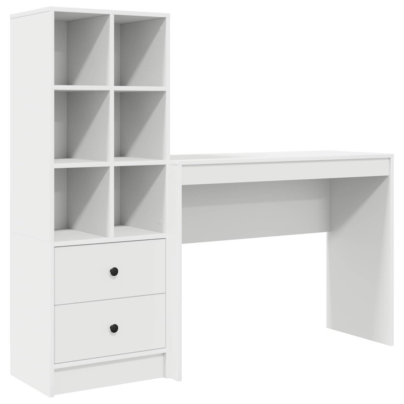vidaXL Γραφείο Λευκό 145,5 x 40 x 127 εκ 2 τμχ.