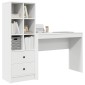 vidaXL Γραφείο Λευκό 145,5 x 40 x 127 εκ 2 τμχ.
