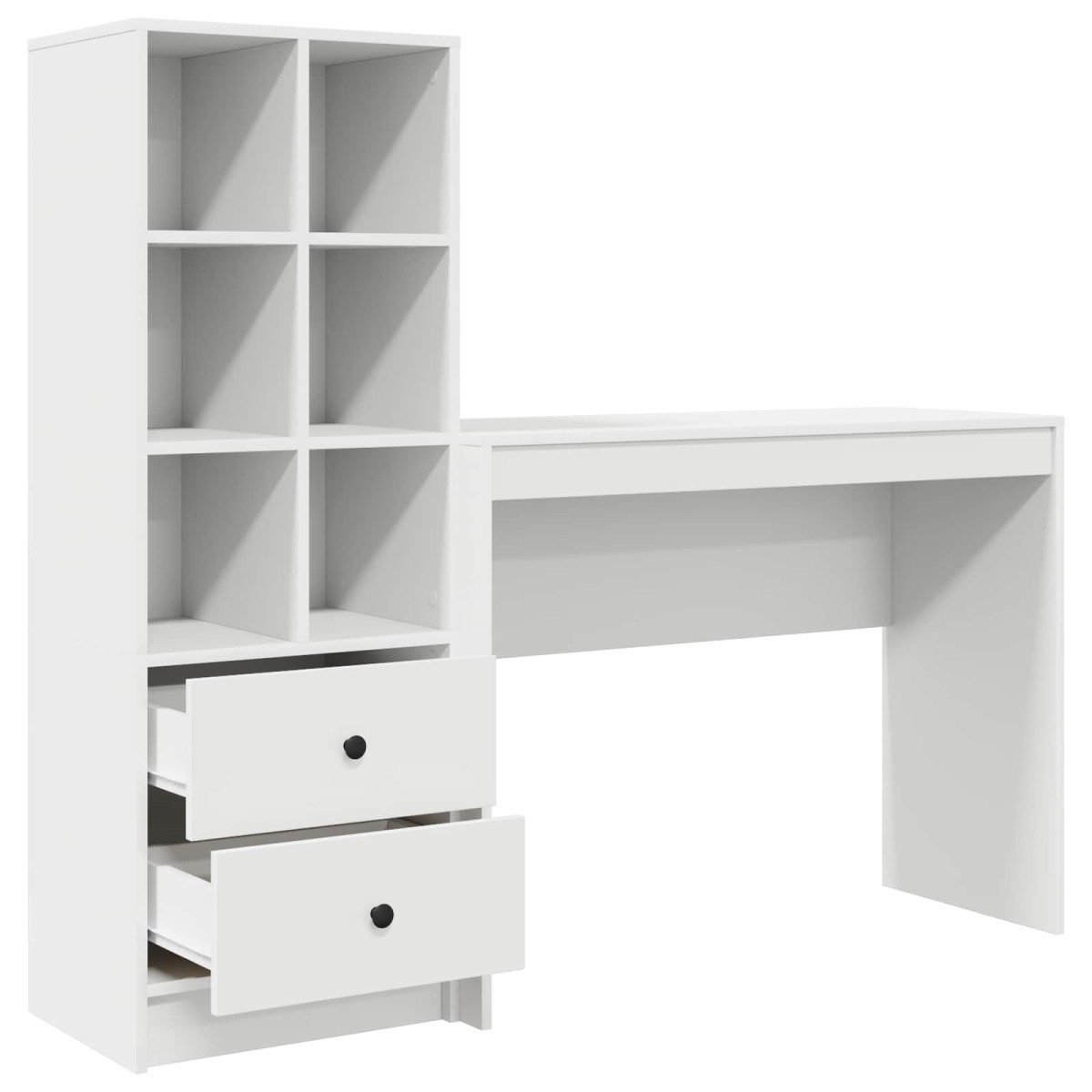 vidaXL Γραφείο Λευκό 145,5 x 40 x 127 εκ 2 τμχ.