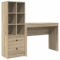 vidaXL Γραφείο Δρύς Sonoma 145,5 x 40 x 127 εκ 2 τμχ.